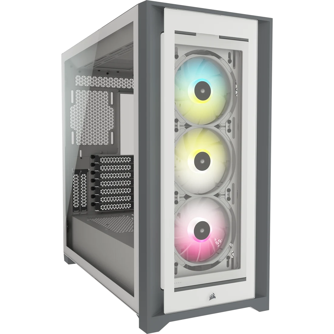 iCUE 5000X RGB Tempered Glass Mid-Tower ATX PC Smart Case — White