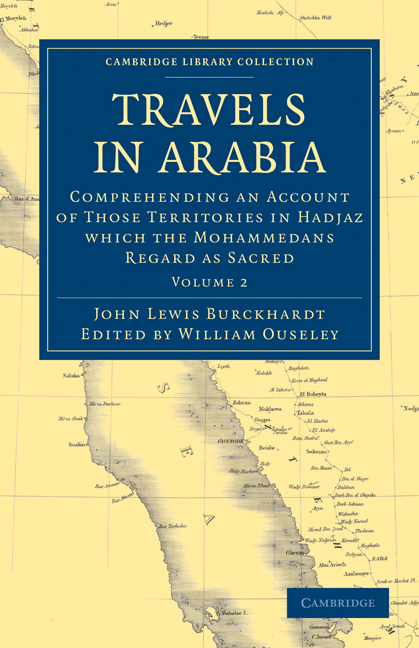 Notes on the Bedouins and Wahabys Volume 1 | Cambridge University