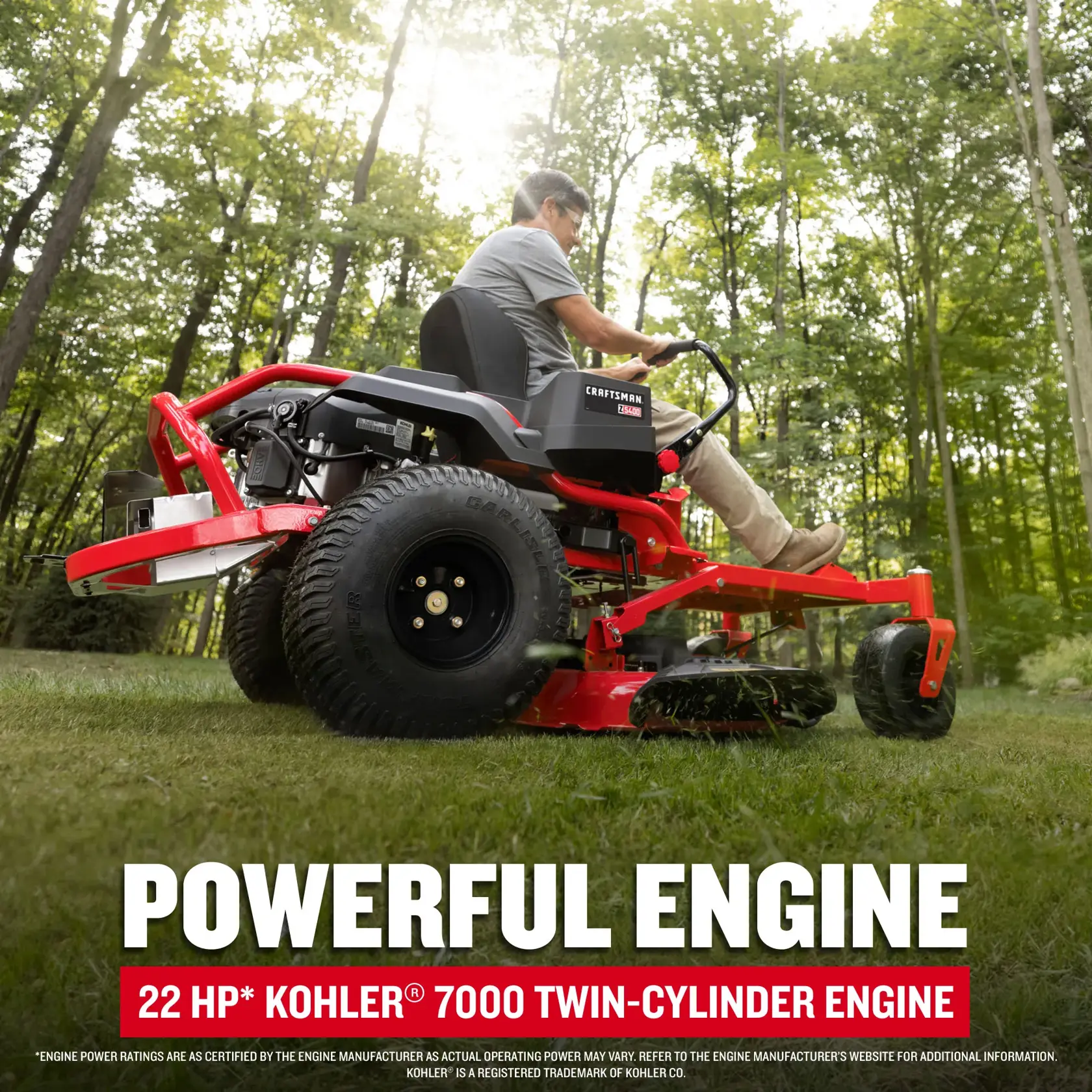 CRAFTSMAN® 46-Inch 22 HP* Gas Zero-Turn Riding Lawn Mower