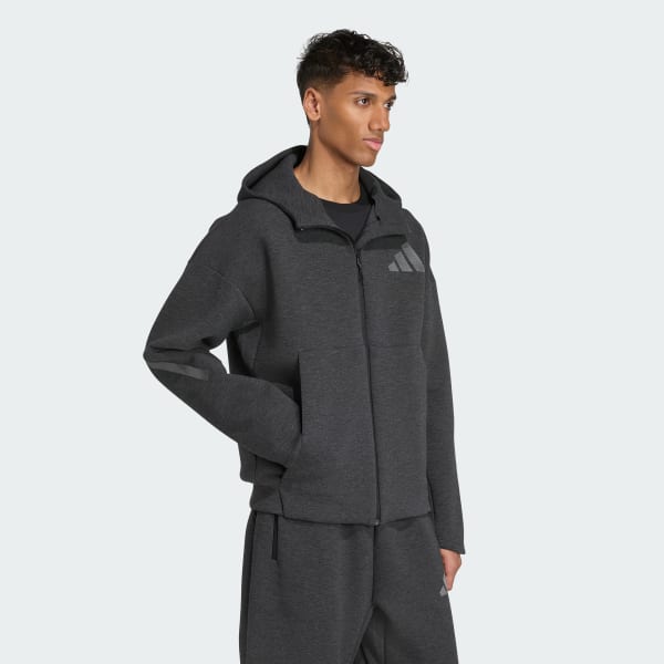 adidas Z.N.E. Premium Full-Zip Hoodie - Black | Free Shipping with