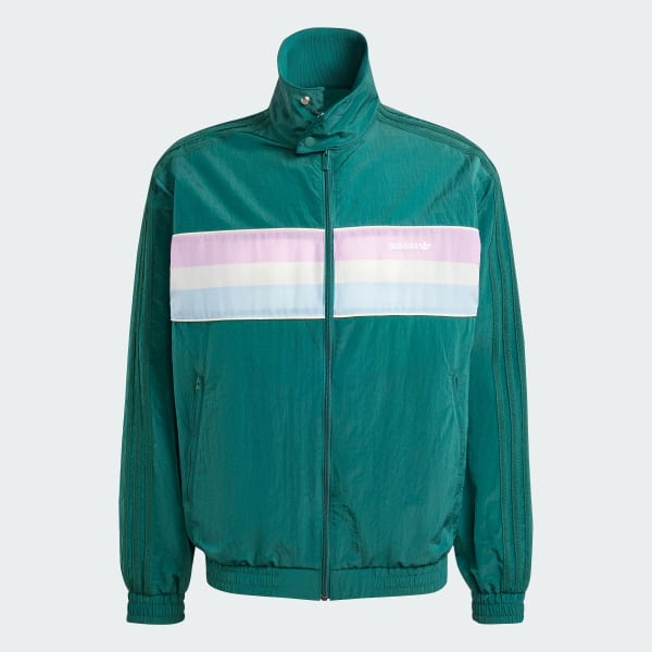 adidas '80s Nylon Archive 3-Stripes Track Top - Green | adidas