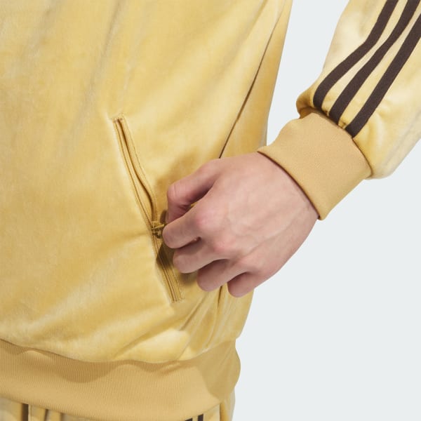 アディダス ベロア トラックジャケット - ベージュ | アディダス ジャパン