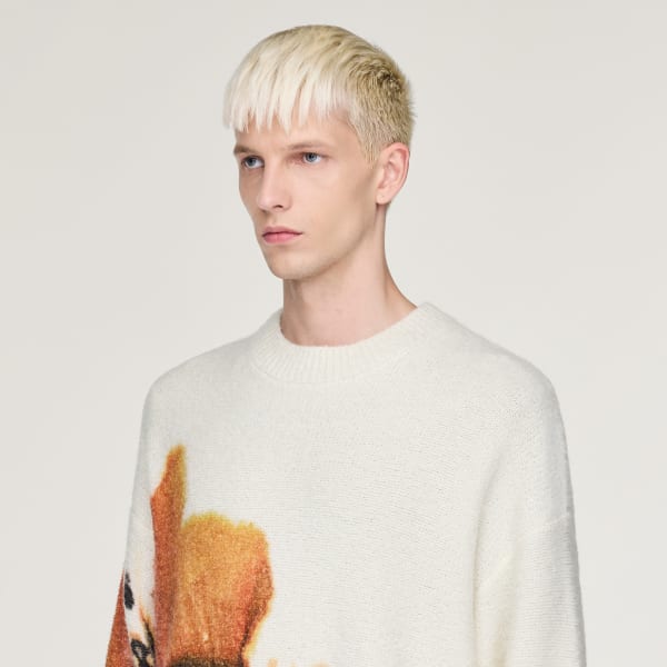 adidas Y-3 AOP Knit Crew - White | Free Shipping with adiClub