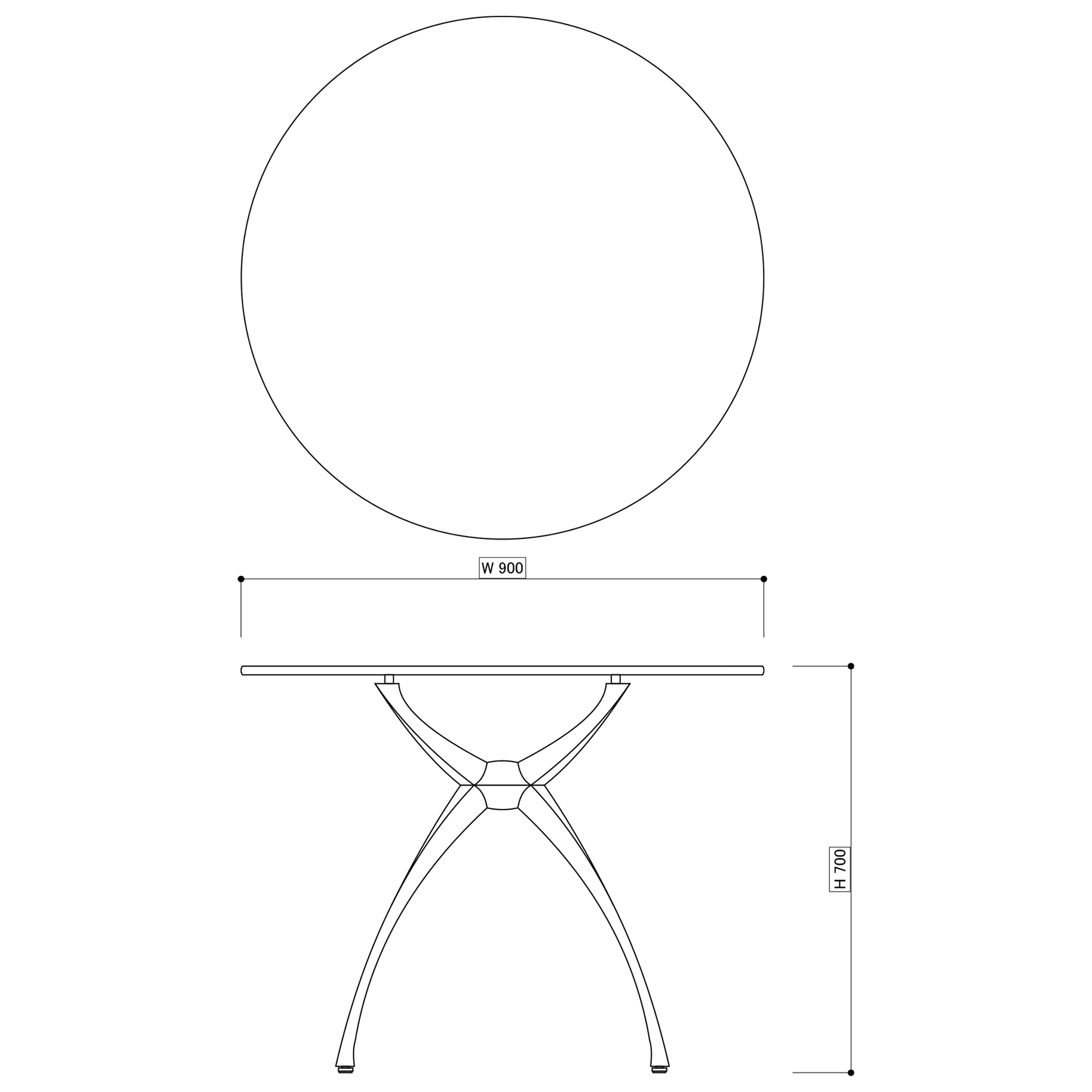 ADAL(アダル)公式オンラインショップ / ○リンクガラステーブル φ900