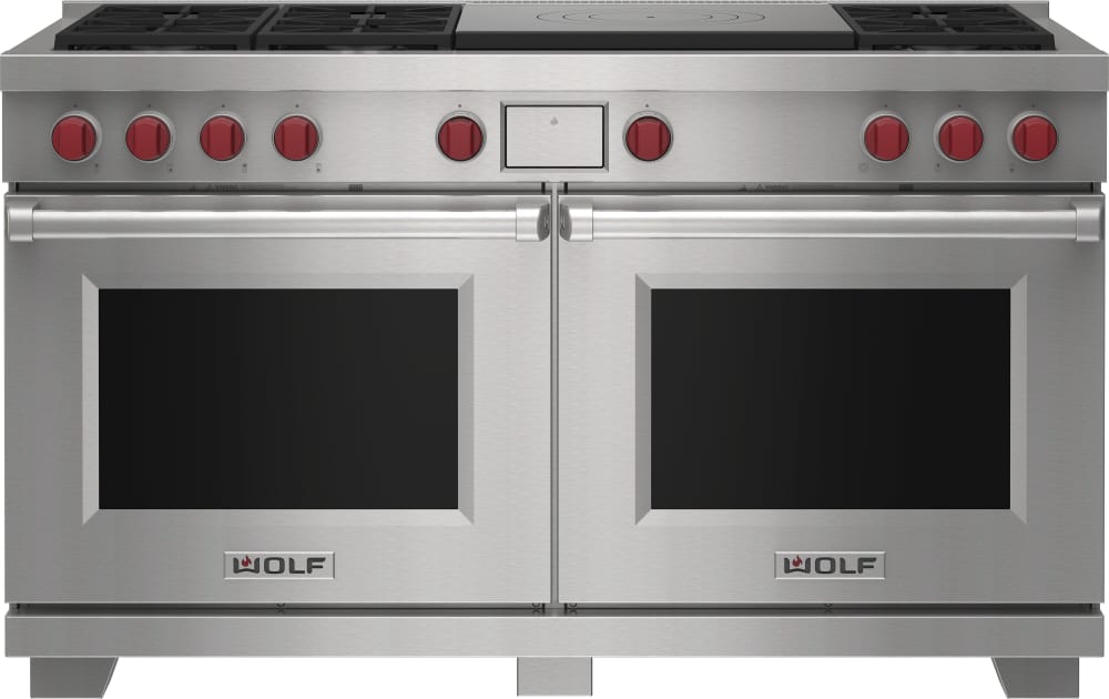 Wolf DF60650FSP 60 Inch Freestanding Dual-Fuel Smart Range with 6