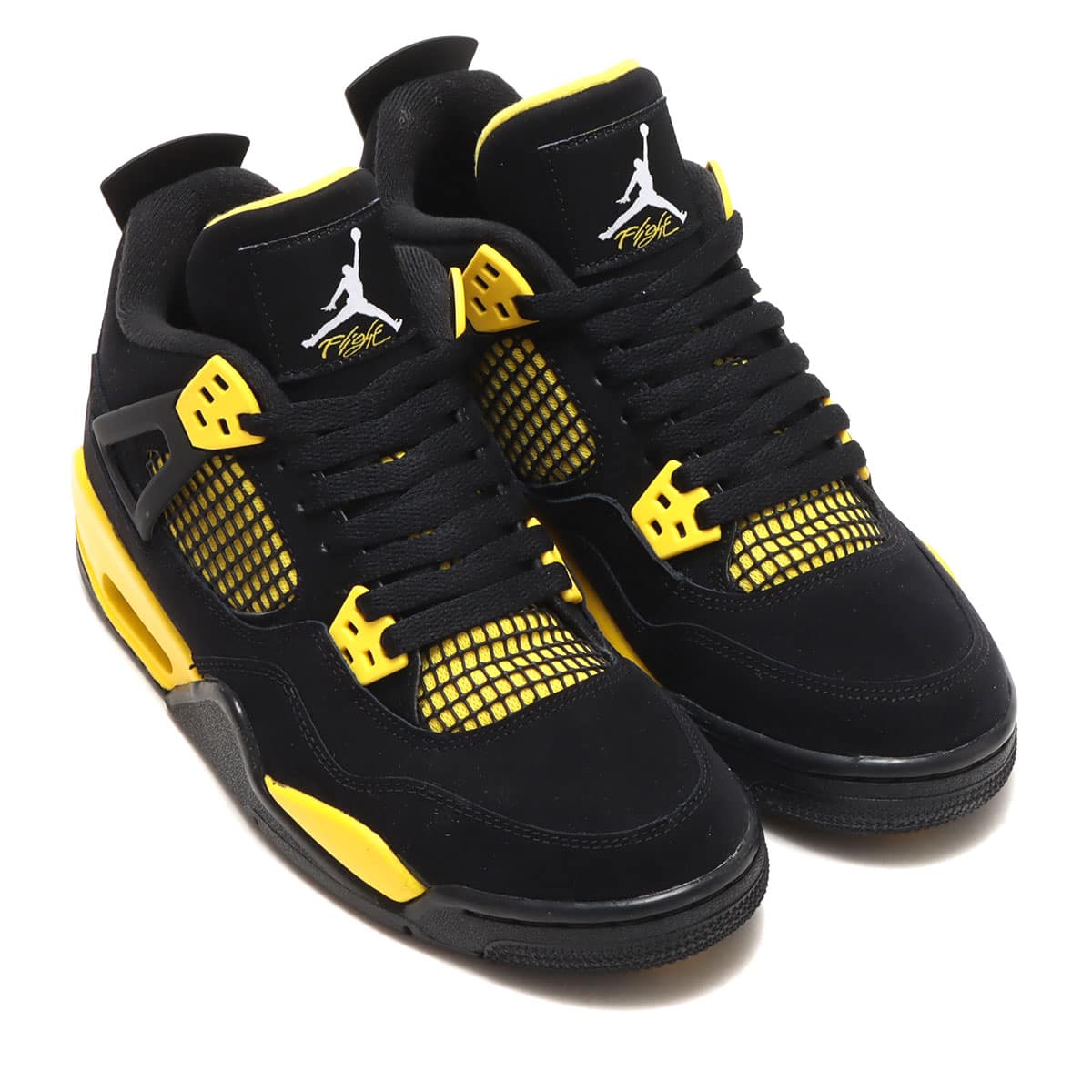 JORDAN BRAND AIR JORDAN 4 RETRO GS BLACK/WHITE-TOUR YELLOW 23SU-I