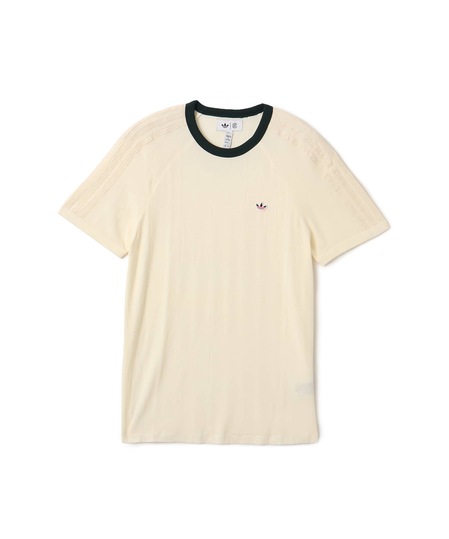 adidas CLOT RIB T-SHIRT BY EDISON CHEN クリームホワイト/グリーン