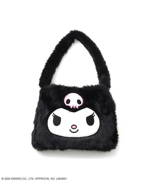 atmos pink x KUROMI Faux Fur Bag BLACK（アトモスピンク クロミ