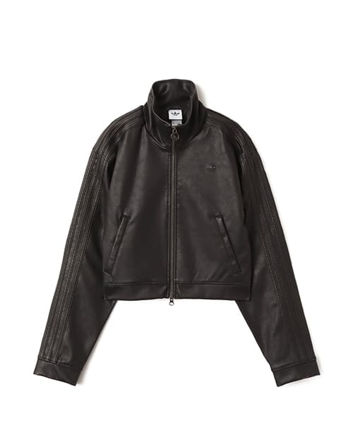 adidas PLEATHER FIREBIRD OVERSIZED TRACKTOP ユーティリティブラック