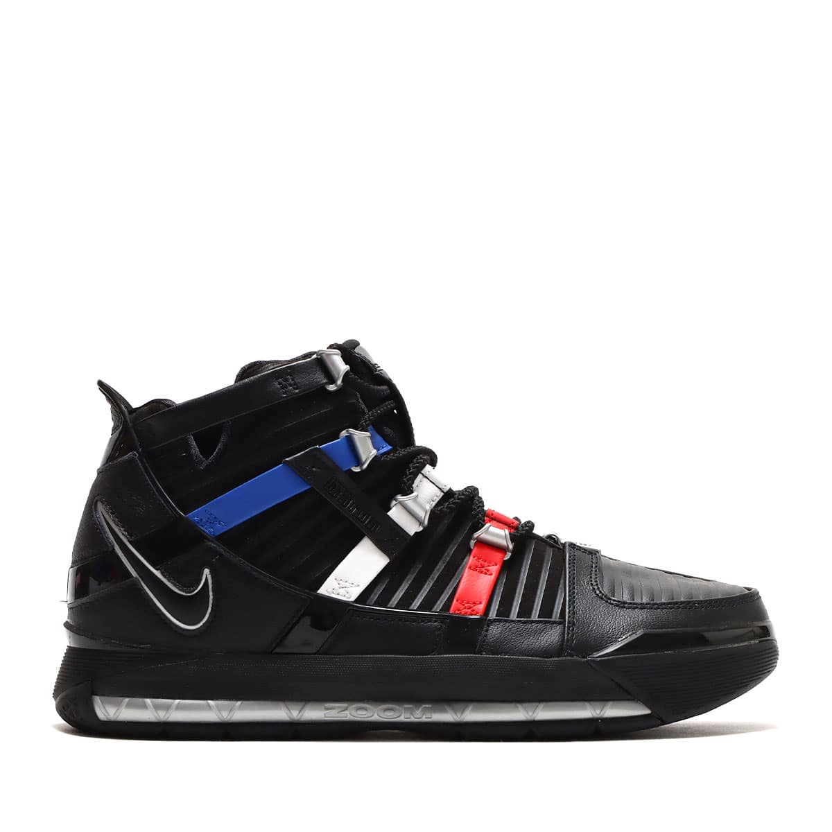 NIKE ZOOM LEBRON III QS BLACK/METALLIC SILVER-UNIVERSITY RED 22SP