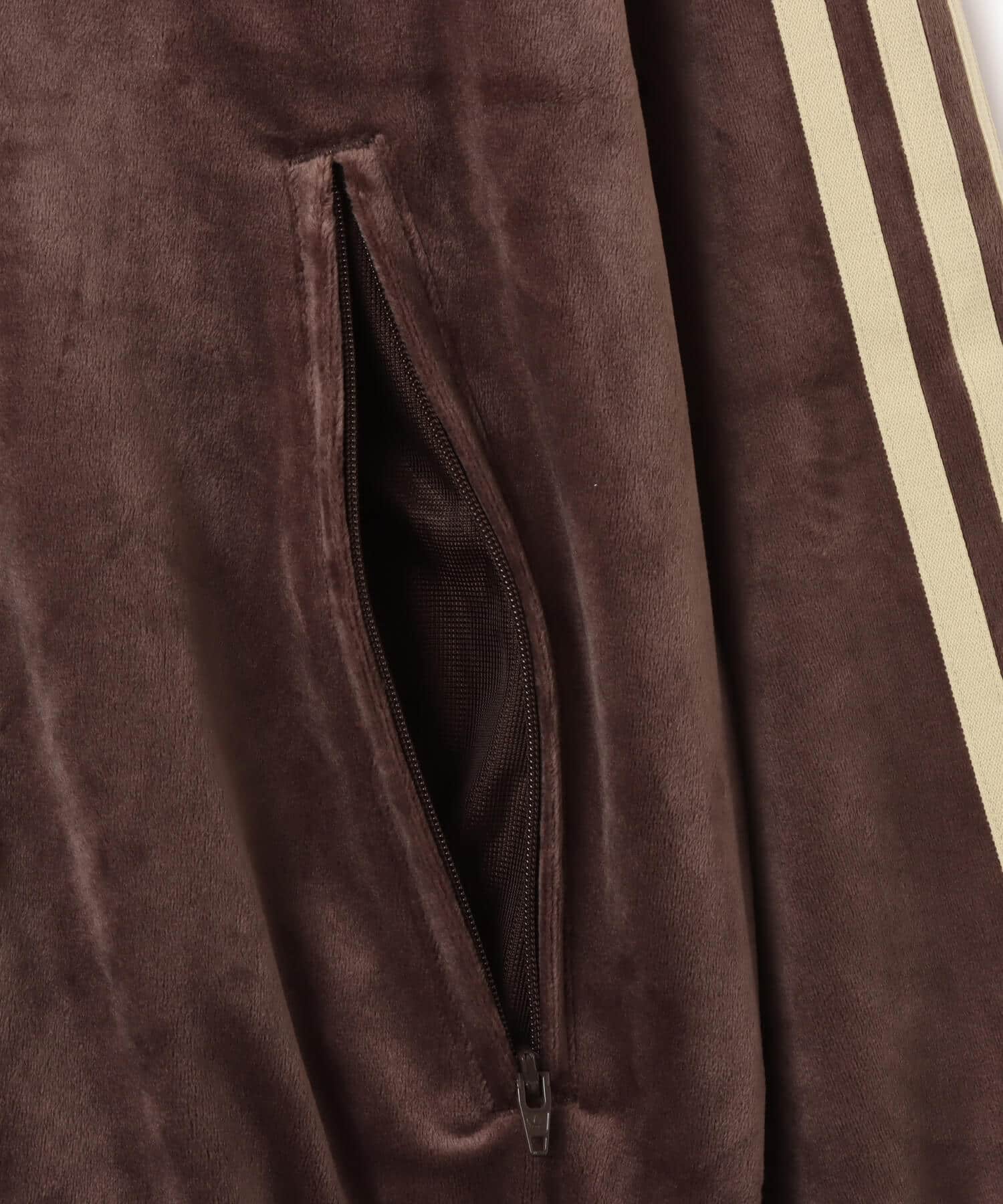 adidas FIREBIRD VELOUR TRACK TOP ダークブラウン（アディダス