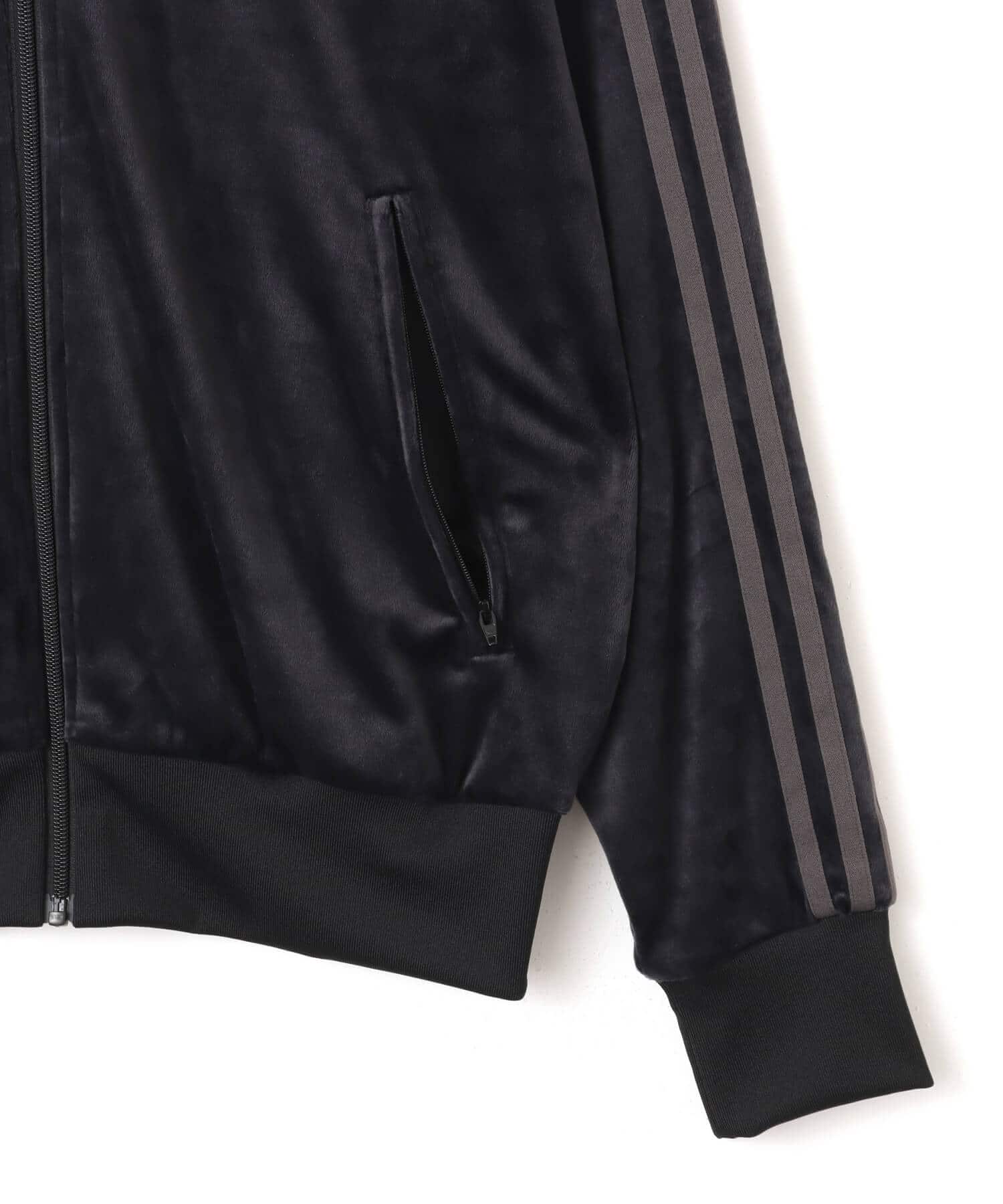 adidas FIREBIRD TRACK TOP VELOUR ブラック（アディダス ファイヤー