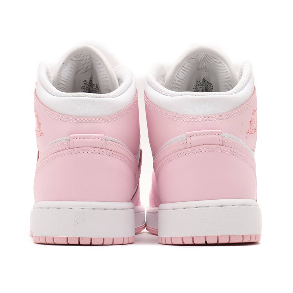 JORDAN BRAND AIR JORDAN 1 MID (GS) PINK FOAM /WHITE-FIRE RED