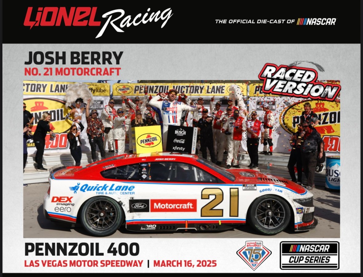 Wood Brothers Racing — SIGNED Berry 1st Win Diecast
