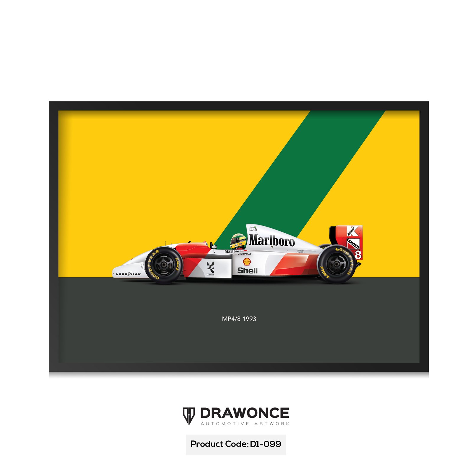 SENNA McLAREN MP4/8 | DrawOnce