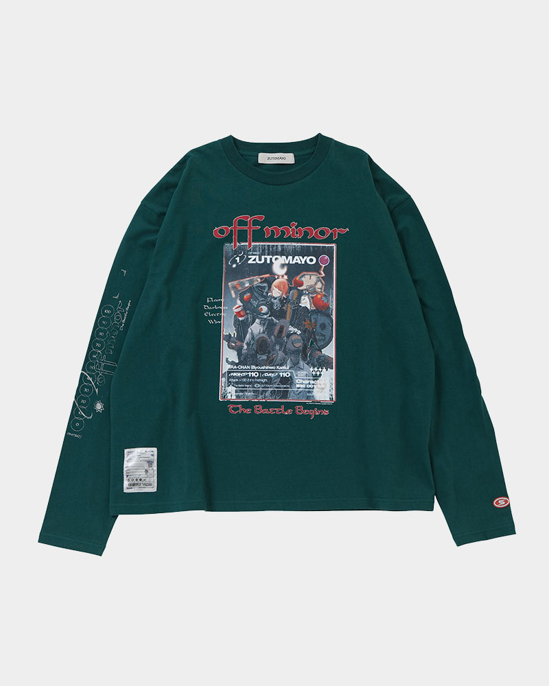 ZUTOMAYO CARD3 Long Tee B (Green) - ZUTOMAYO MART