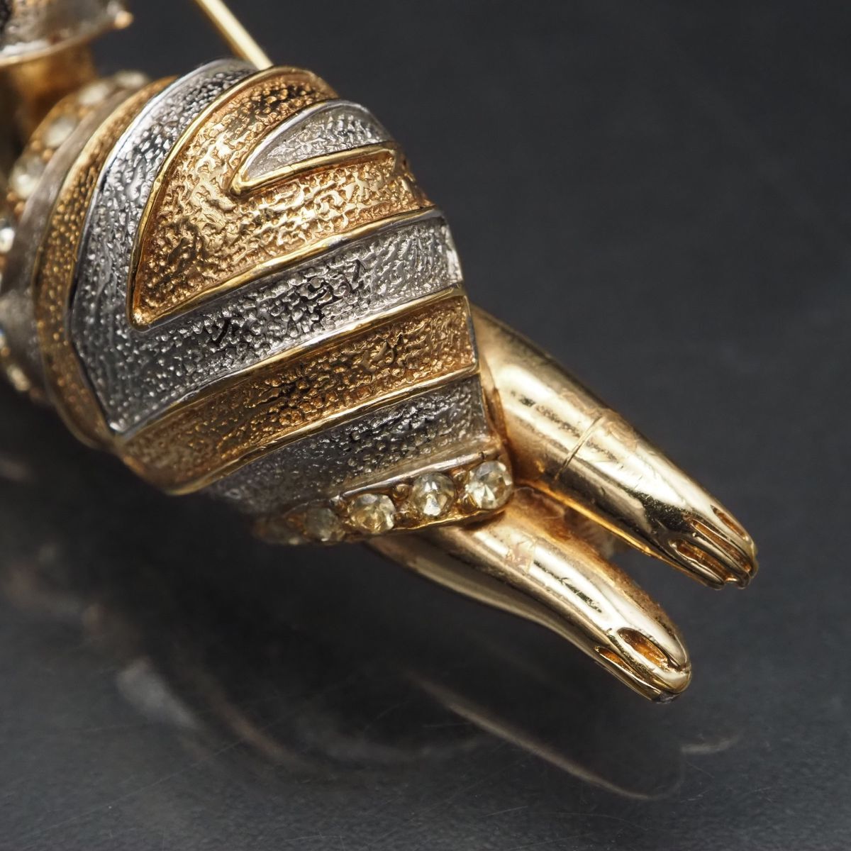 F319 サイナー CINER ブローチ 亀 カメ ラインストーン ゴールド