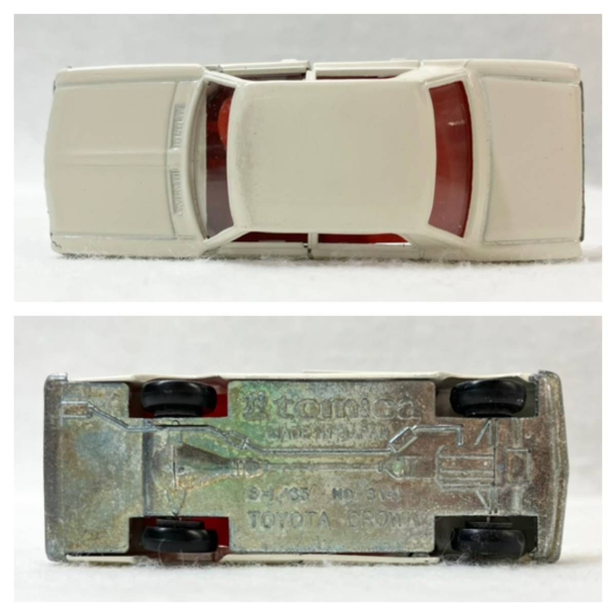 トミカ No.3 トヨタ クラウン スｰパｰデラックス アイボリｰ 赤シｰト 1A