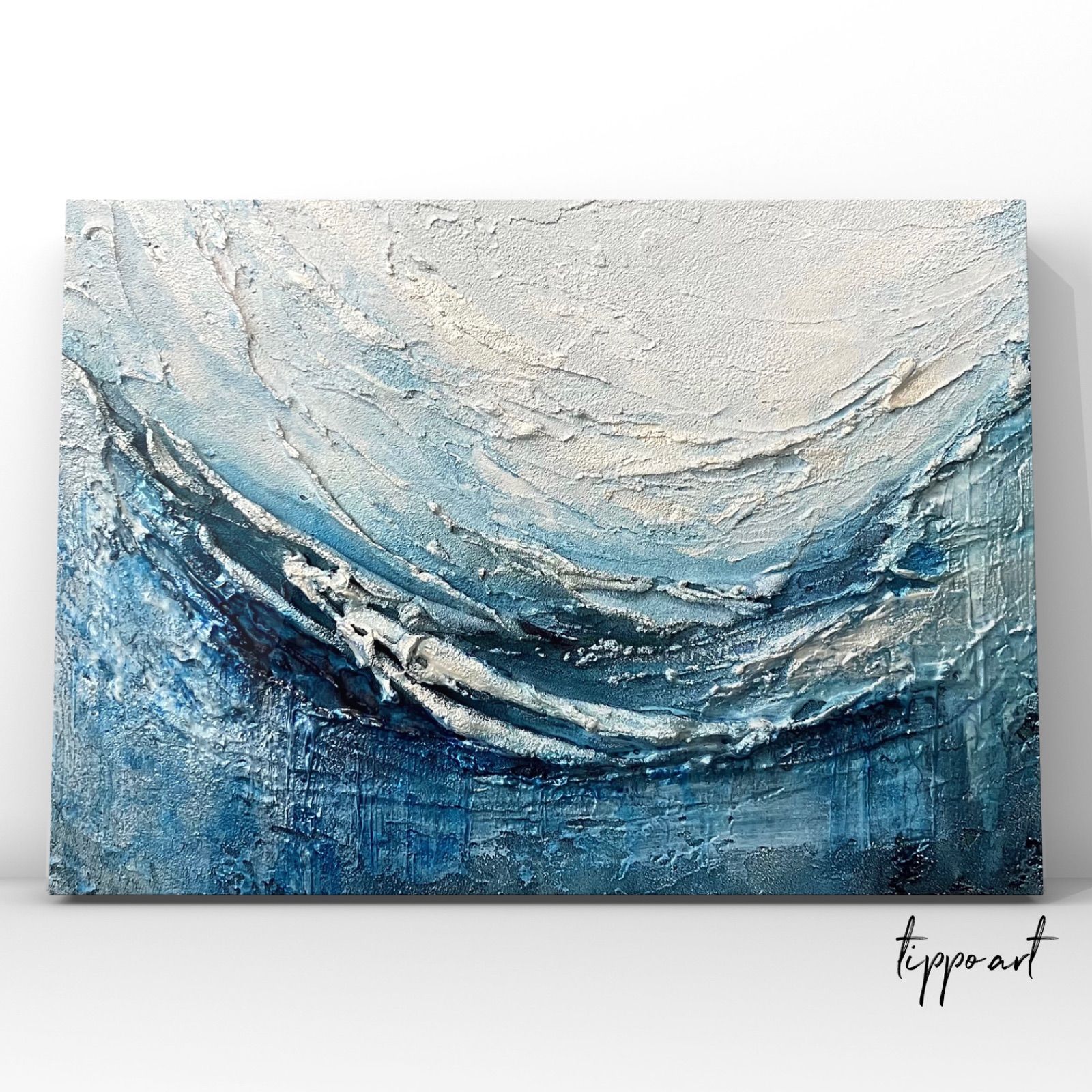 原画/抽象画/モダンアート/現代アート/アクリル画 Magic hour 海 空