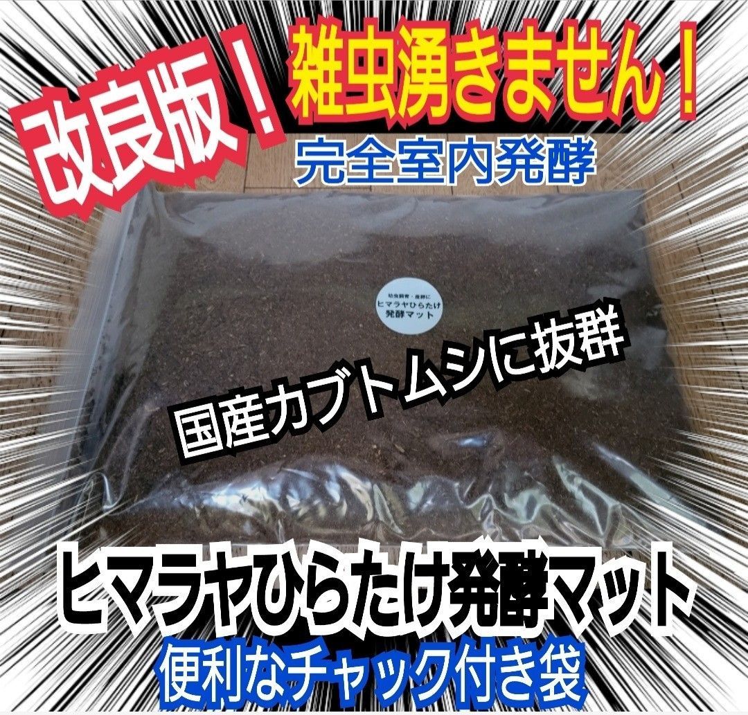 カブトムシ幼虫の餌 産卵にも抜群！ 改良版☆ヒマラヤひらたけ発酵