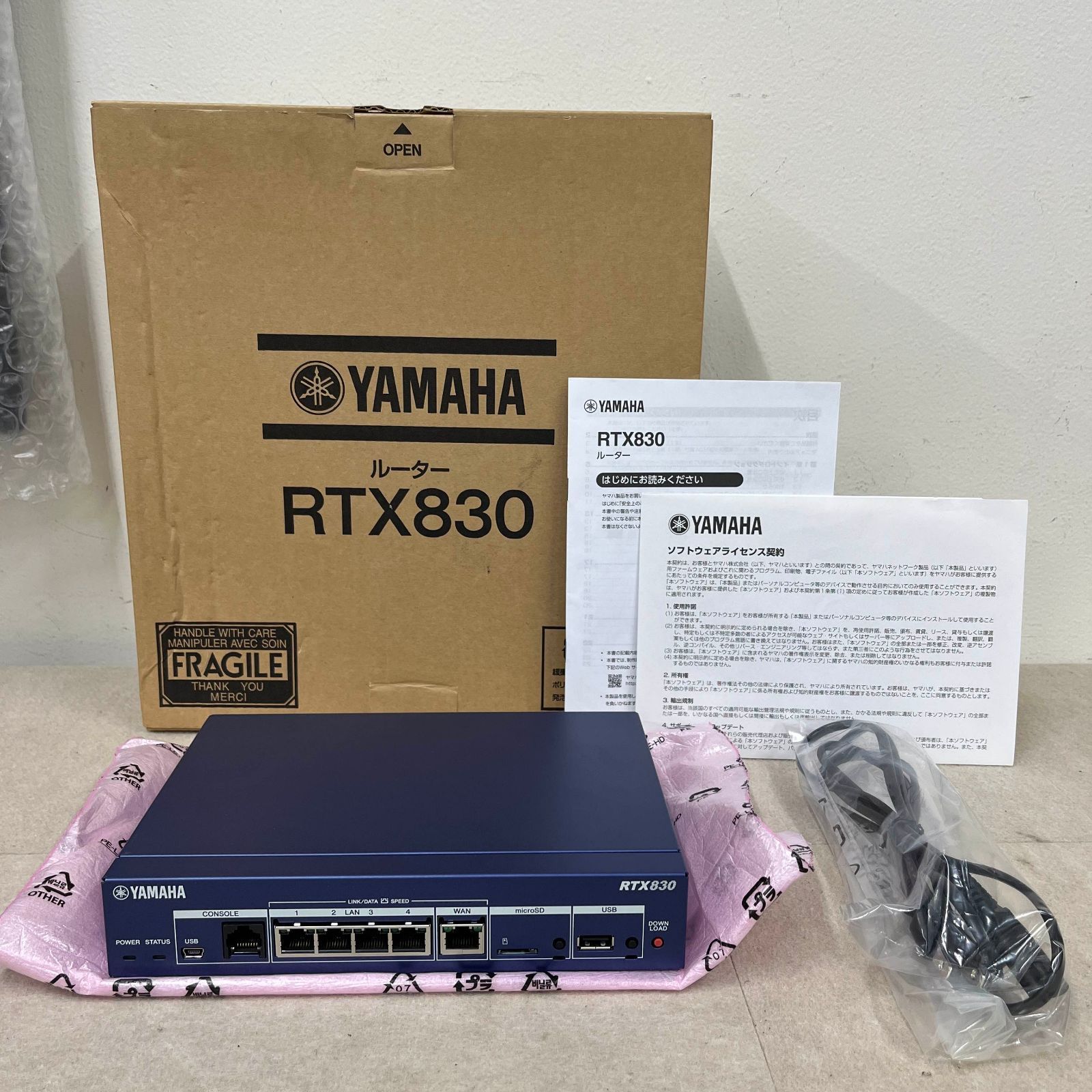 初期化最新FW適用・保証書外箱付属】YAMAHA RTX830 ギガアクセスVPN