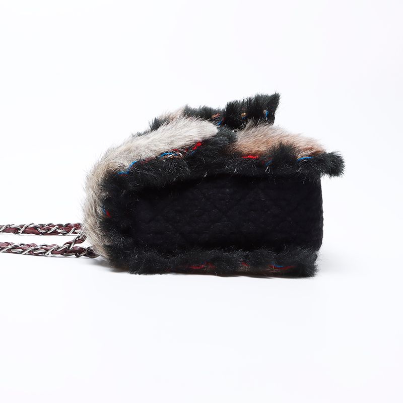 CHANEL シャネル ショルダーバッグ 14番台 ラビットファー ツイード