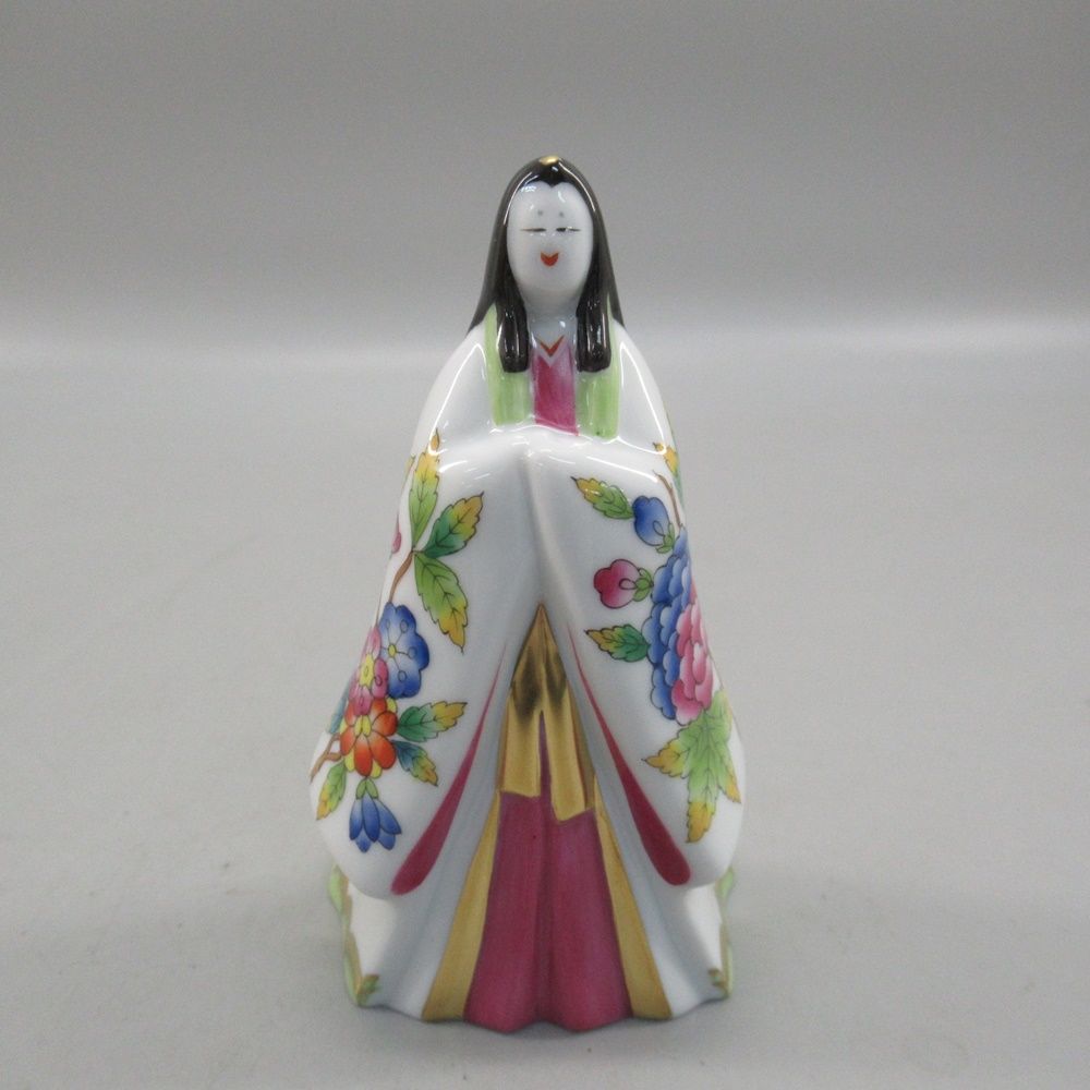 HEREND ヘレンド ヴィクトリア・ブーケ 雛人形 立ち雛 台座・箱付き