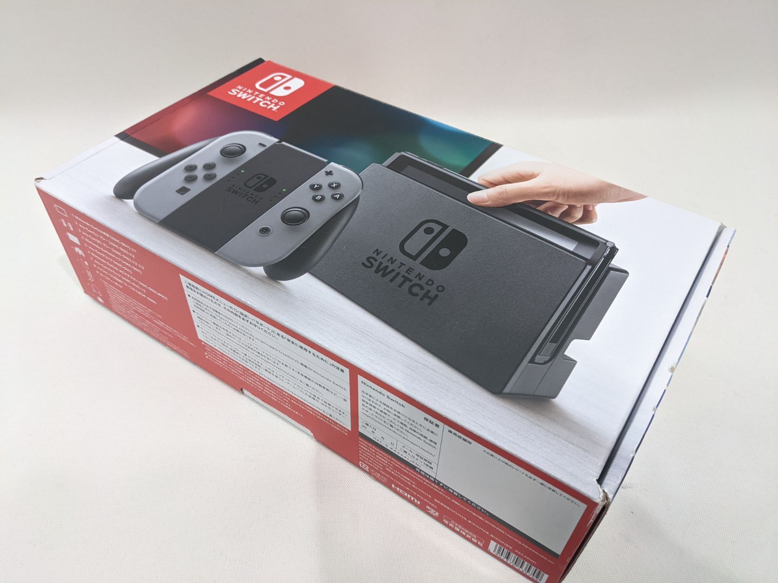 中古品】 ニンテンドースイッチ 本体 グレー 付属品完品 2018 初期型