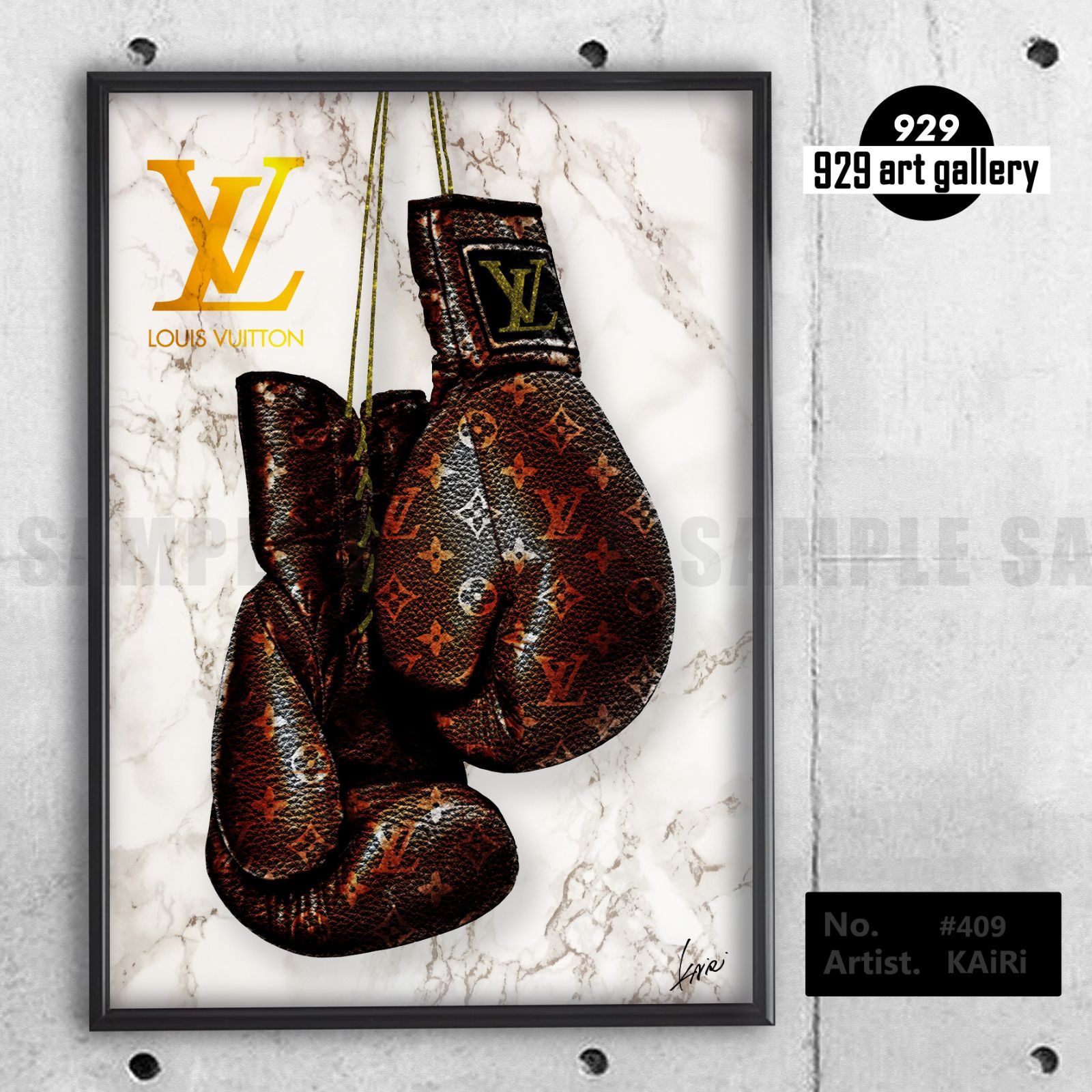 LOUIS VUITTON type☆A4額装済オマージュアートインテリアポスター#409