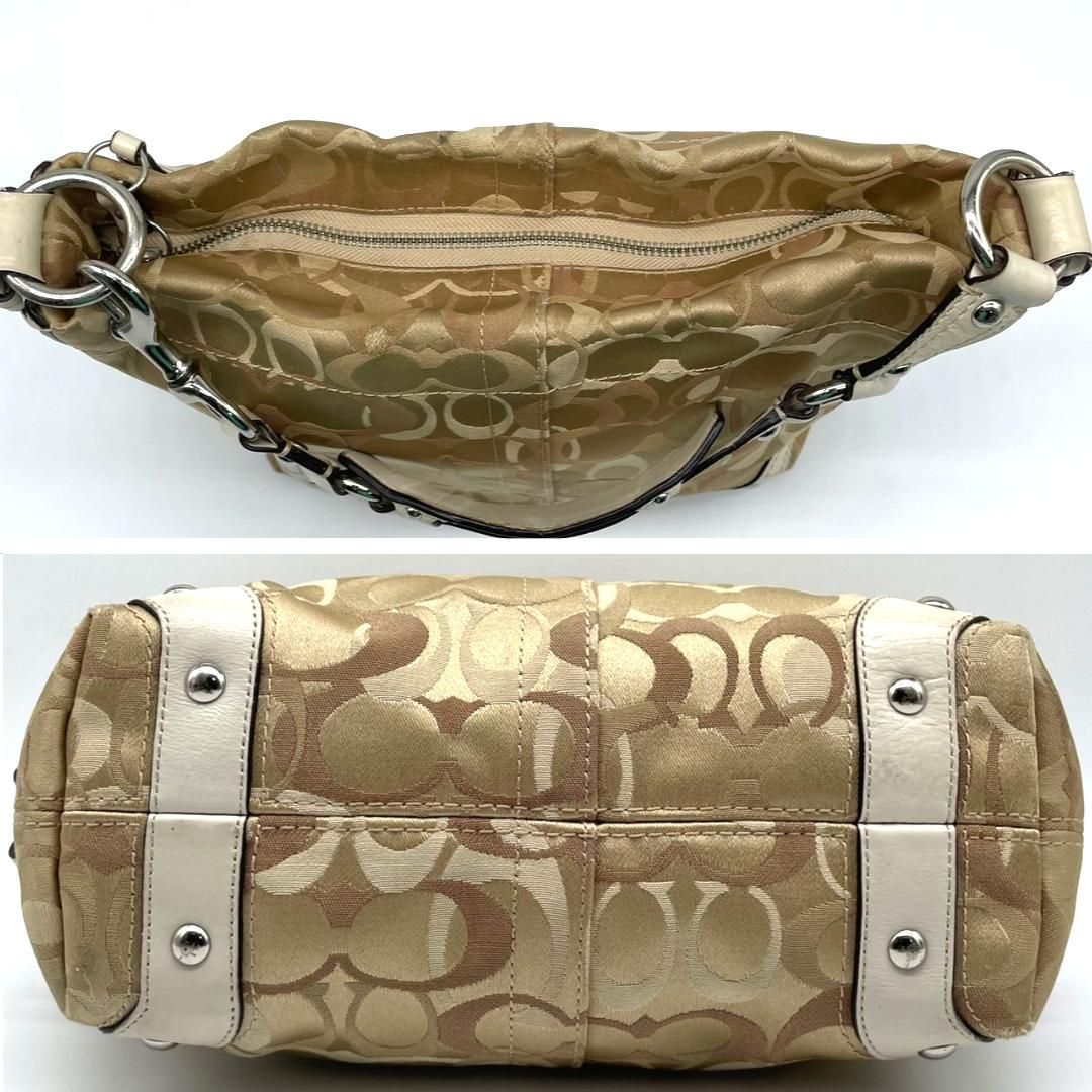 良品】コーチ トートバッグ オプティックシグネチャー 大容量 F13980