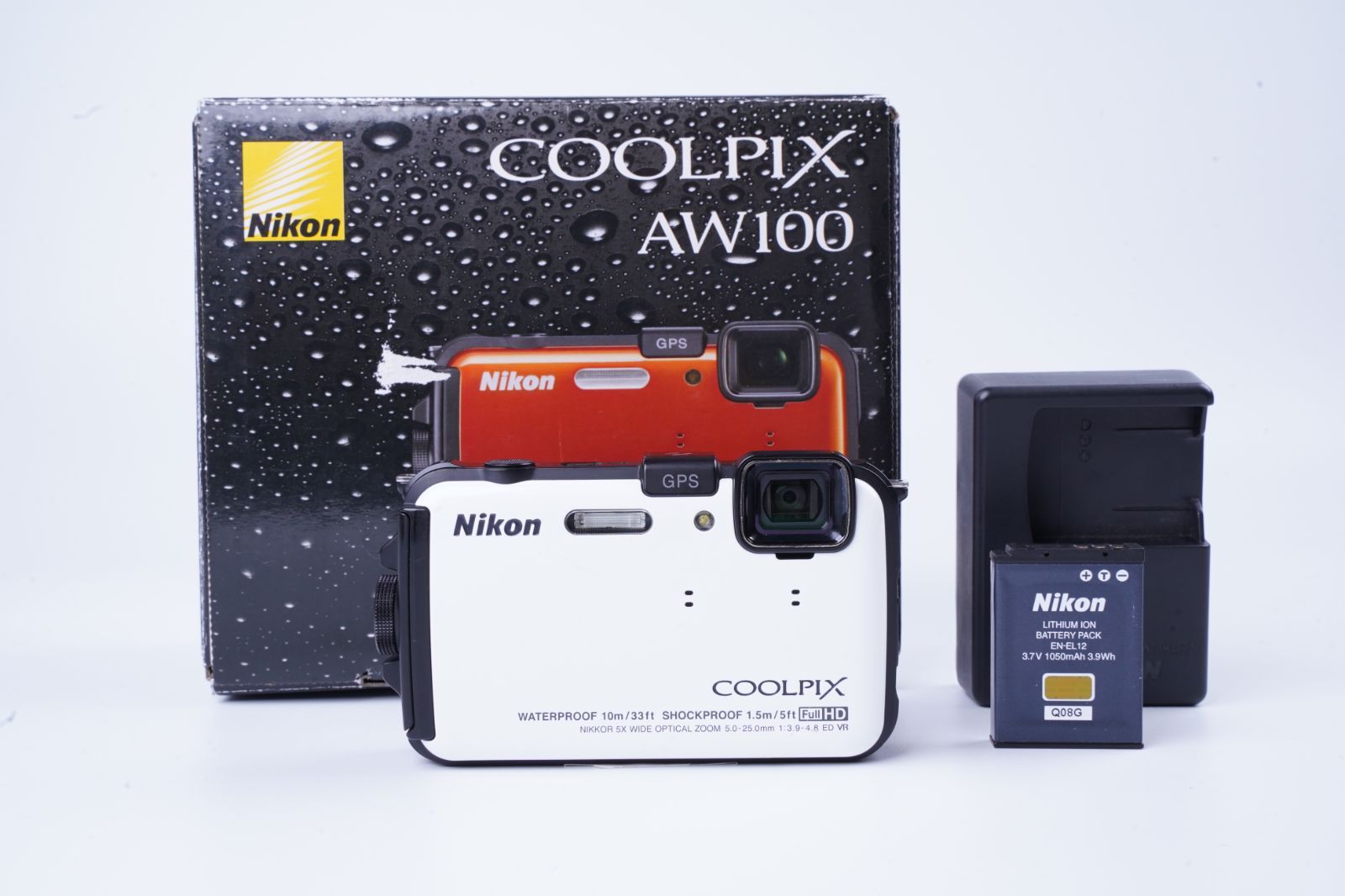 良品中古 COOLPIX AW100 サンシャインオレンジ ニコン COOLPIX AW100