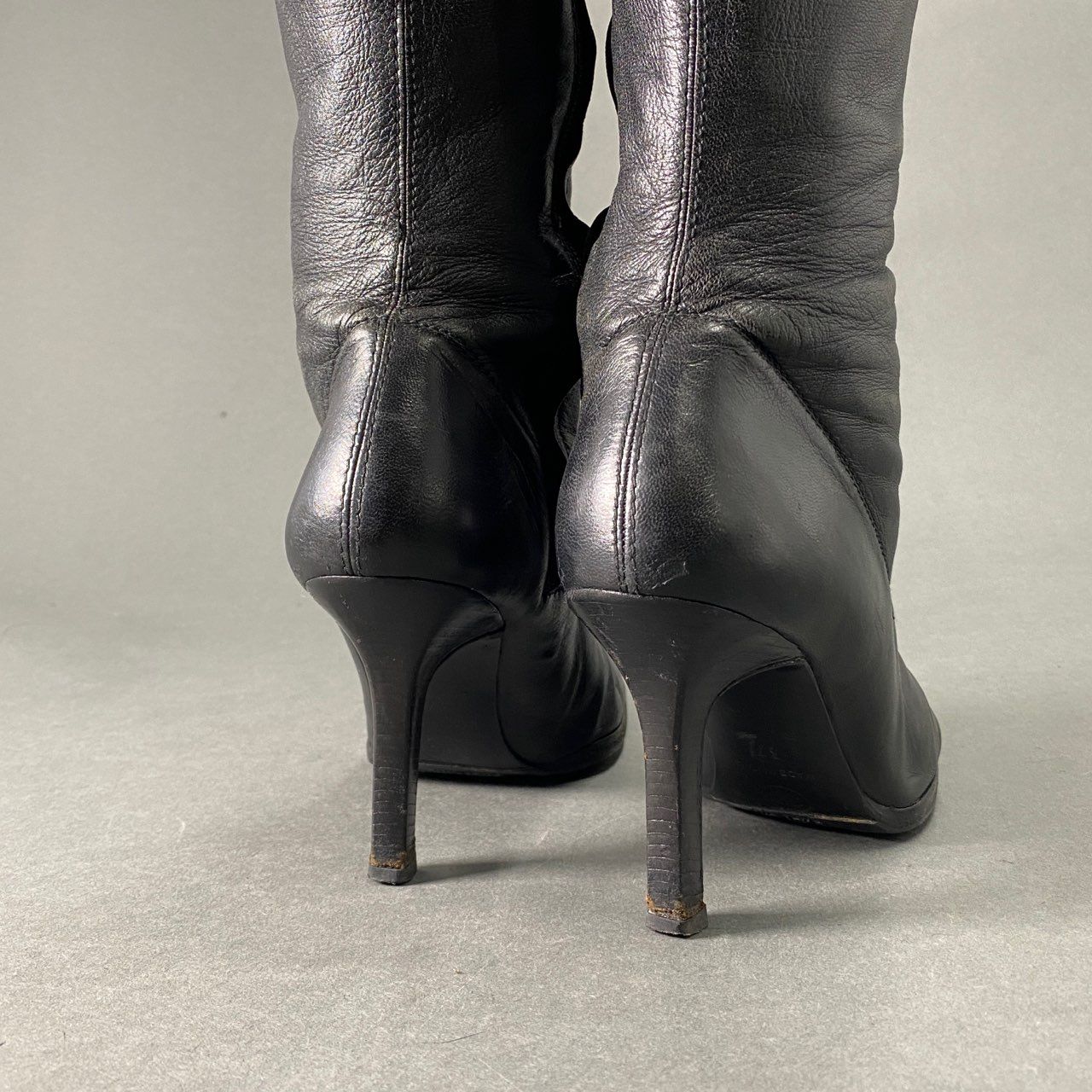 CHANEL シャネル ロングブーツ レザーブーツ ココマーク サイドジップ