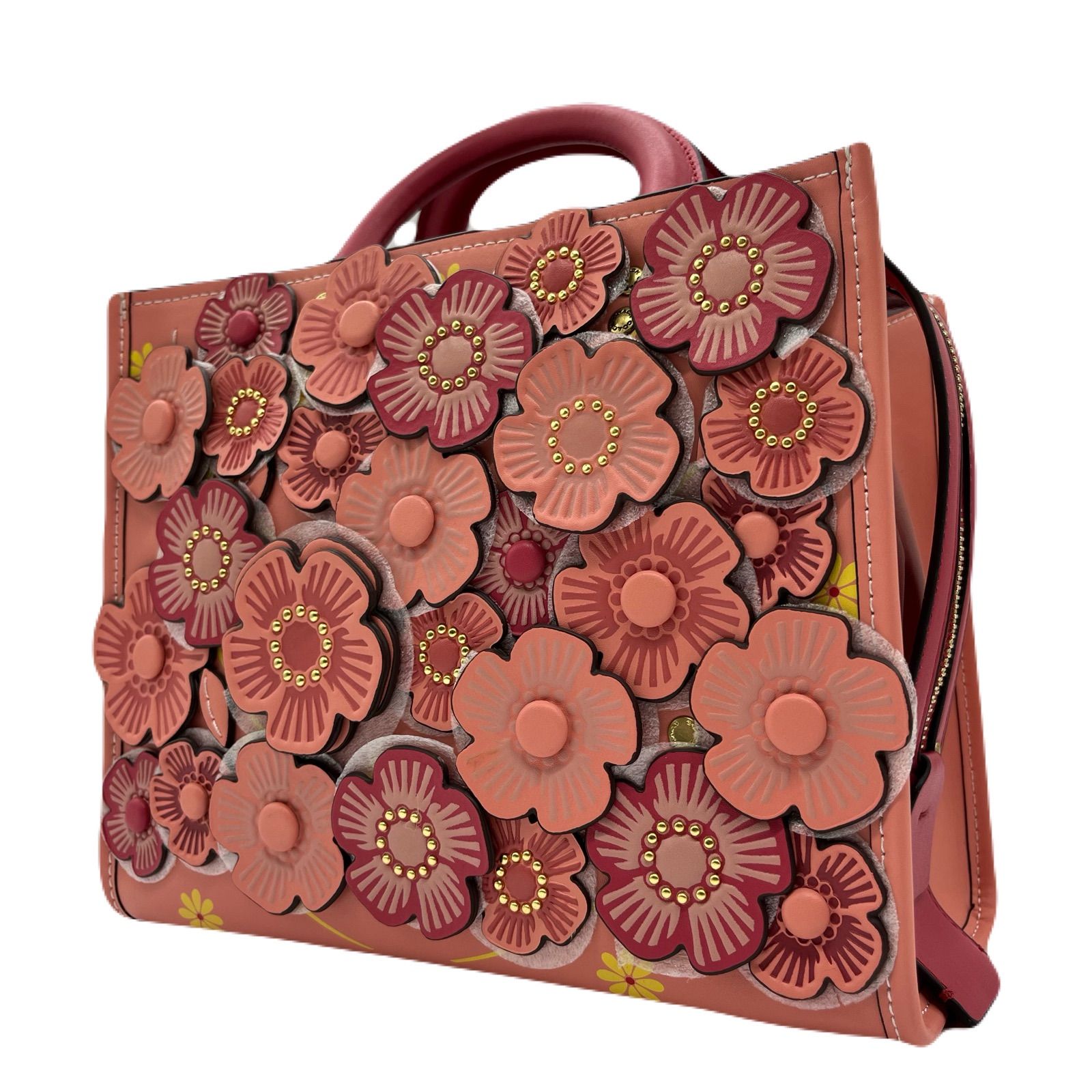 美品✨COACH ショルダーバッグ　ティーローズ　デニム生地　2way 日本限定 美品 コーチ ティーローズ ローグ25 2way ショルダー