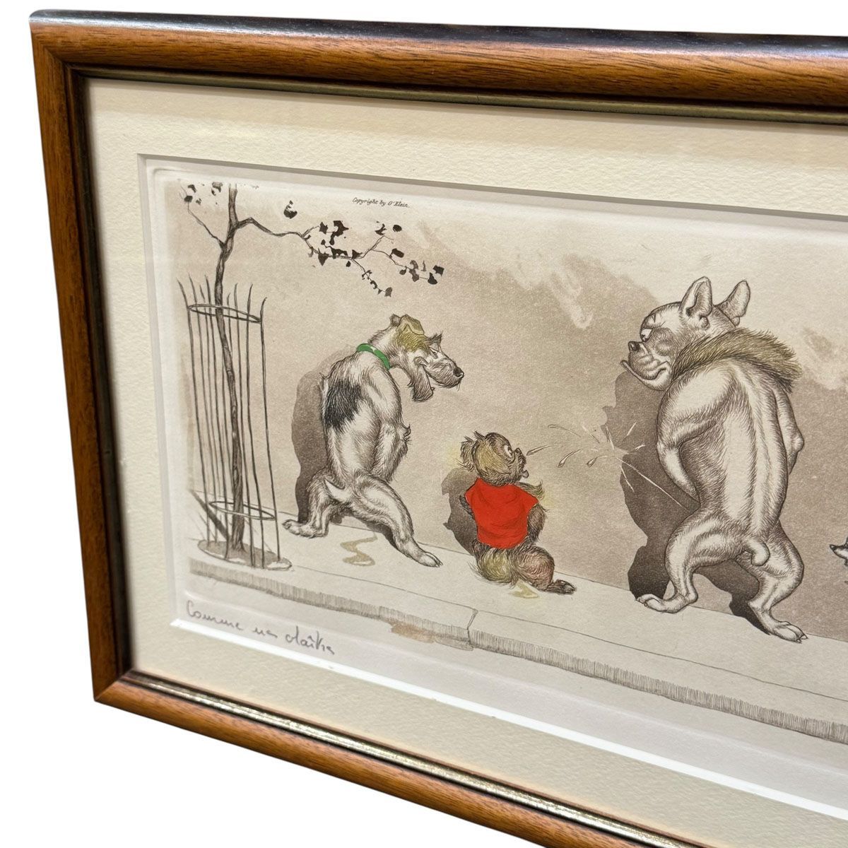 ◇ボリス オクライン◇銅版画 『犬のおしっこ』 dirty dogs of paris