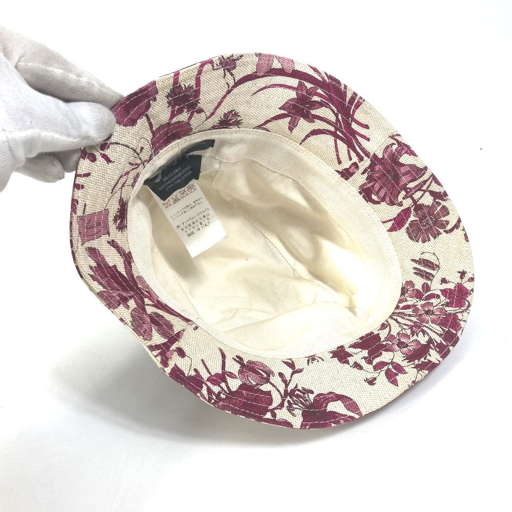 グッチ 030367 フローラ 花柄 バケットハット 帽子 ハット ピンク