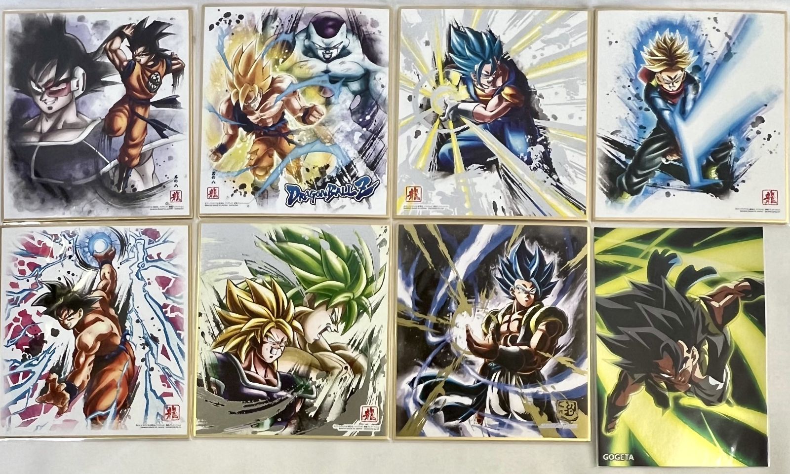 ドラゴンボール 色紙ART 7種、ポストカード1種セット まとめ売り