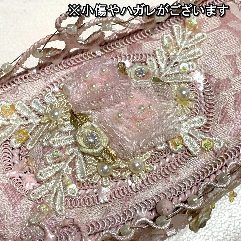 ロココ調 ジュエリーボックス ピンク ケース 長方形型ボックス ローズ