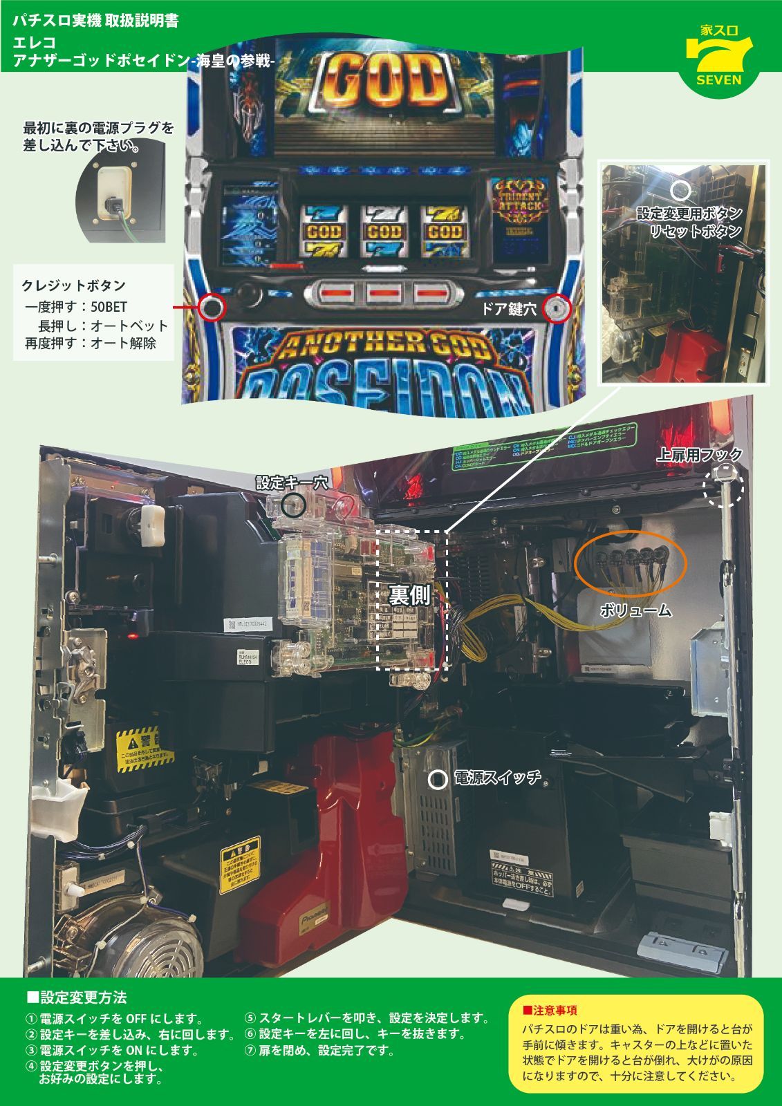 送料込】 パチスロ スロット実機 万枚挑戦！アナザーゴッドポセイドン