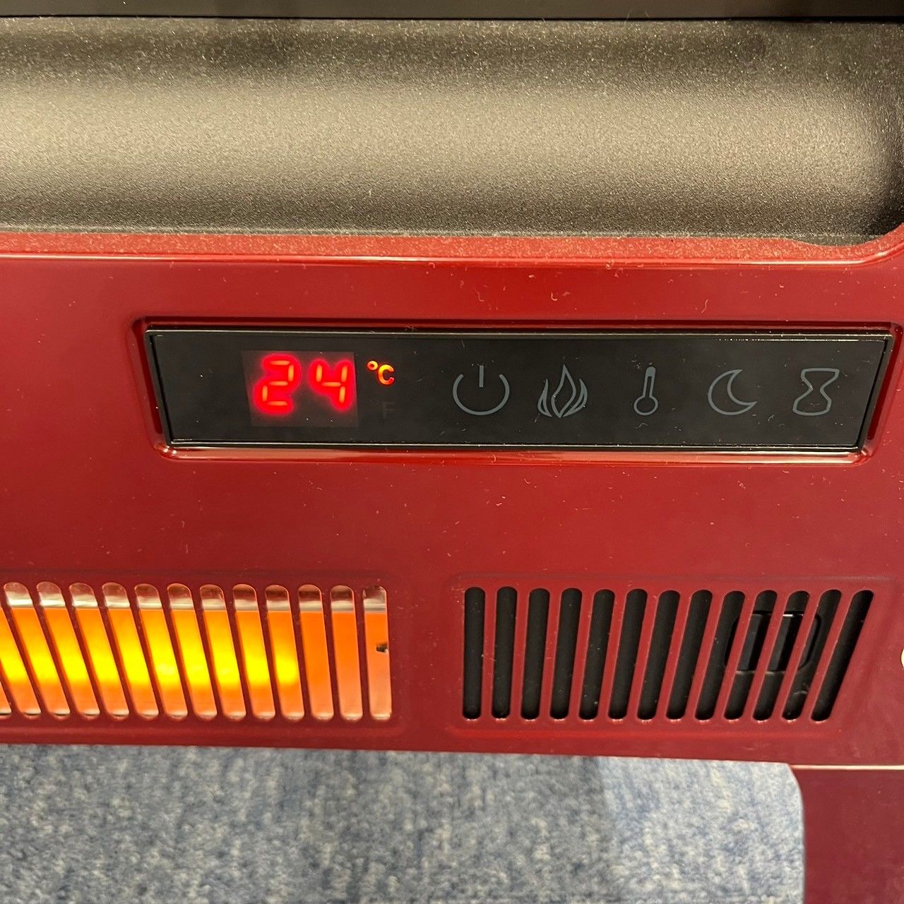 QVCジャパン 暖炉風電気温風機 暖炉型ファンヒーター パワーヒート