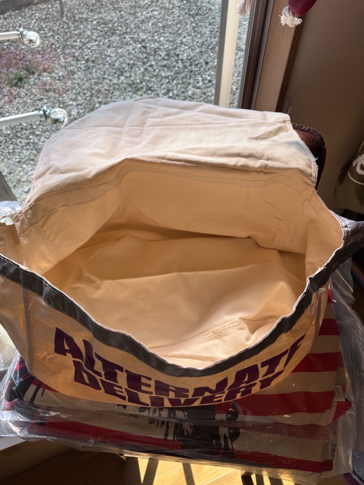 ニュースペーパーバッグ 未使用品 デッドストック 80s 古着 ビンテージ