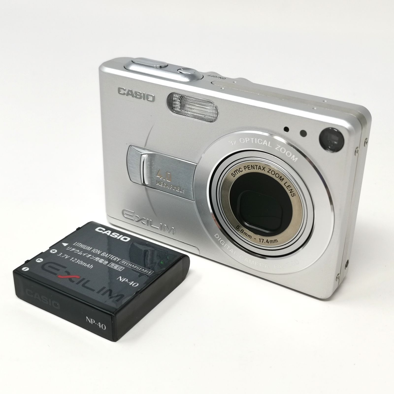 カシオ EXLIMEX-Z40 デジカメ エクシリム シルバー 充電器ないため動作