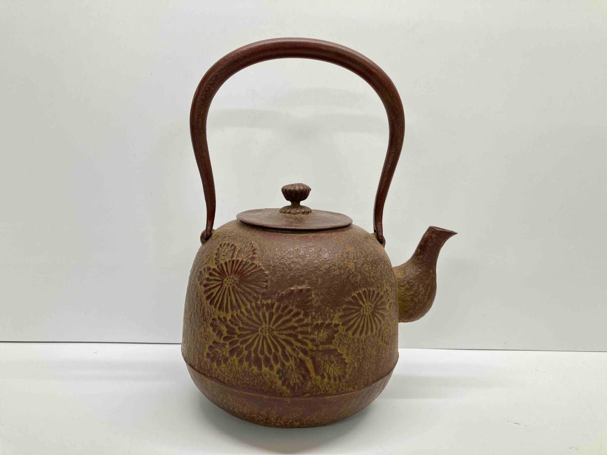 専用ページ 鉄瓶 大日本釜師長 名越昌晴造 柚子肌 昭和初期 Yahoo