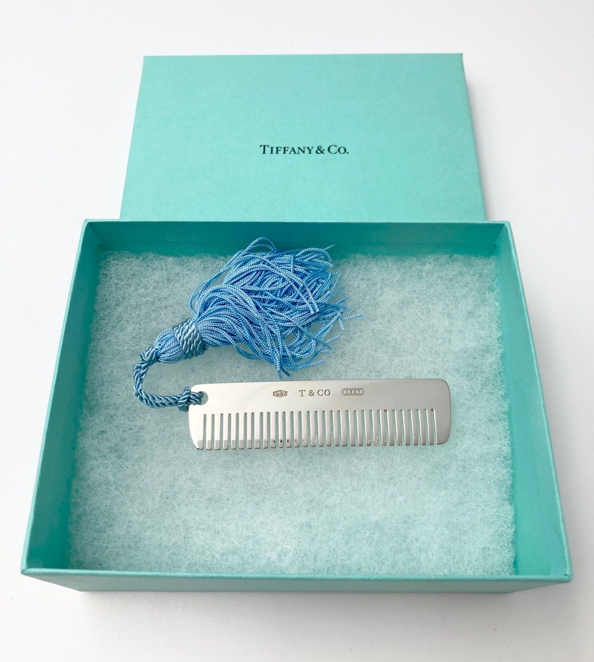 TIFFANY＆Co ティファニー 925 ベビーコーム くし 櫛 ブルー - メルカリ