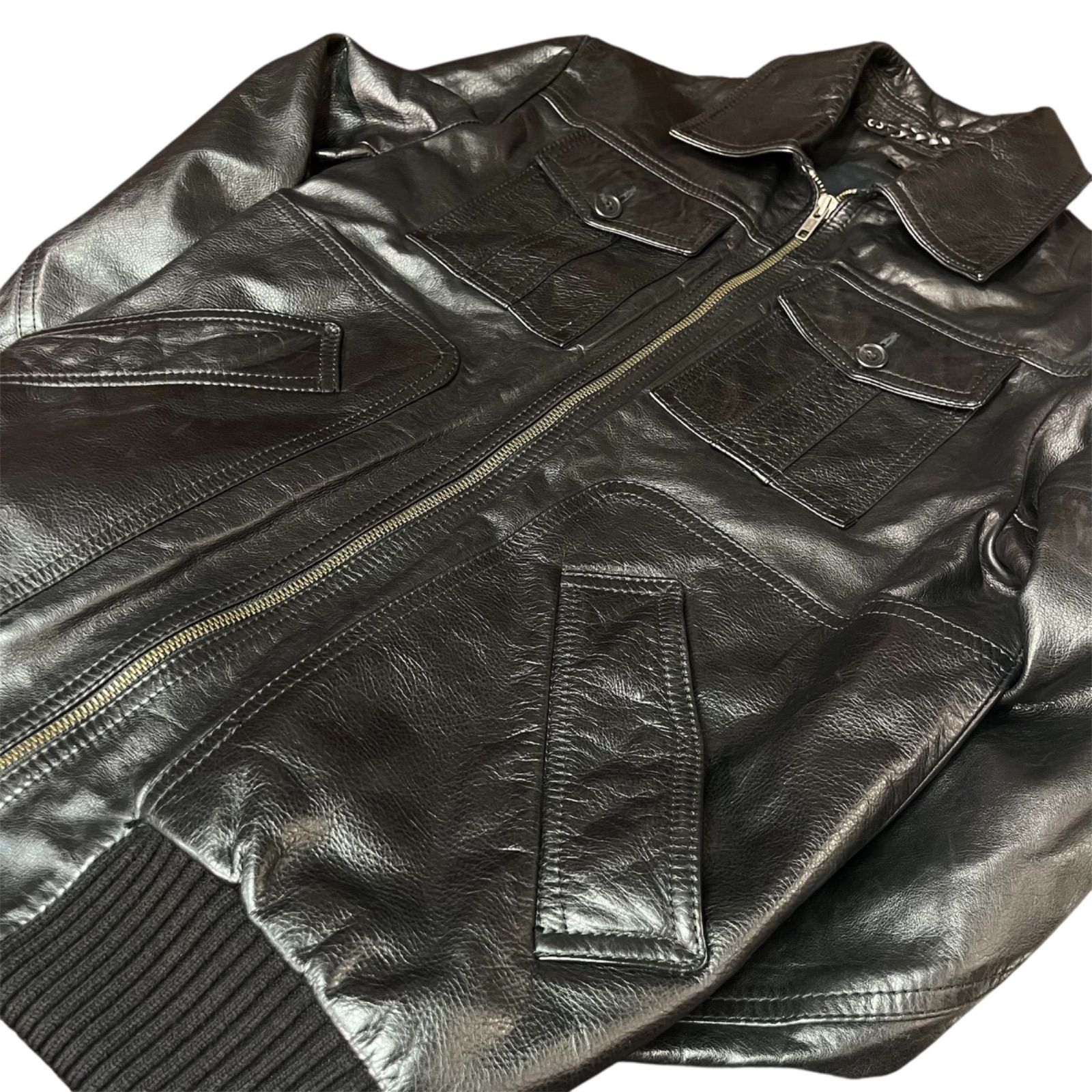 美品 46 Veronique Branquinho ヴェロニクブランキーノ レザー