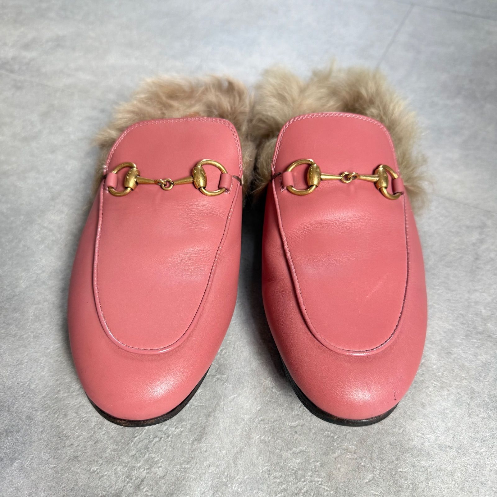 美品 GUCCI グッチ プリンスタウン ホースビットローファー サンダル