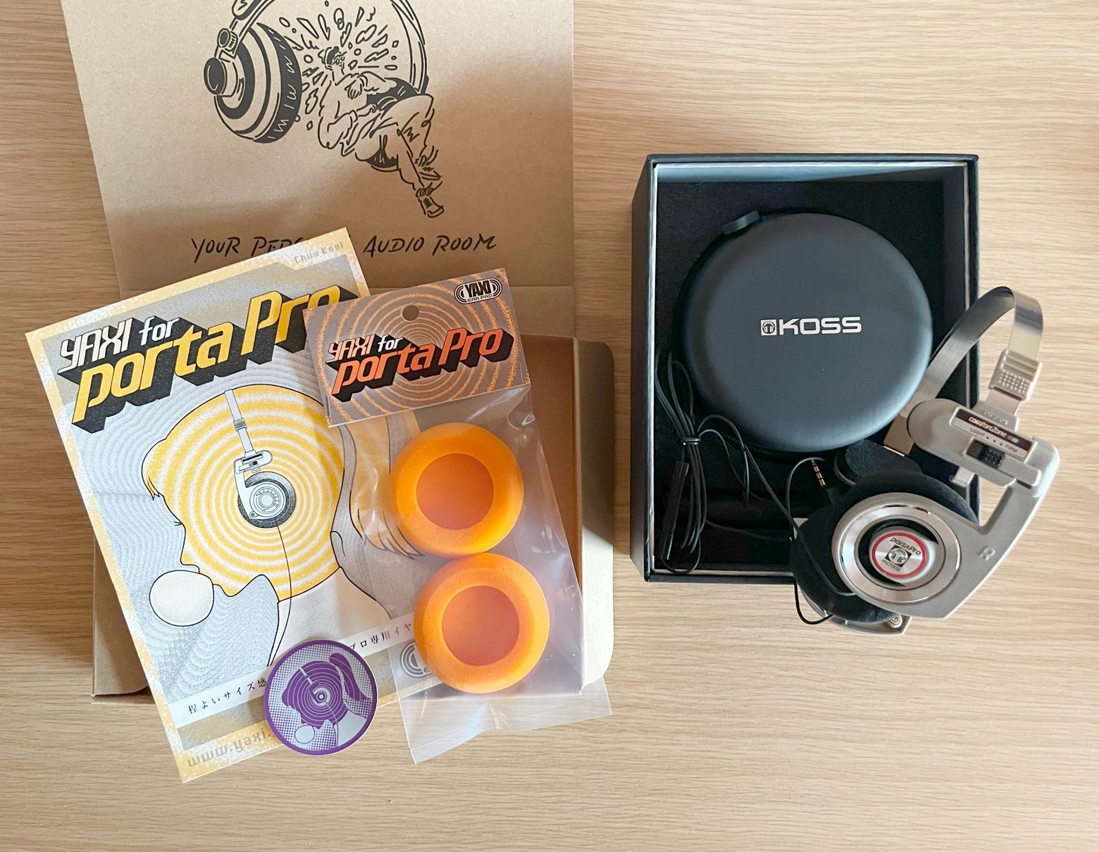 KOSS PORTAPRO KHAKI(ベージュ) + YAXIイヤーパッド 選べる1カラー