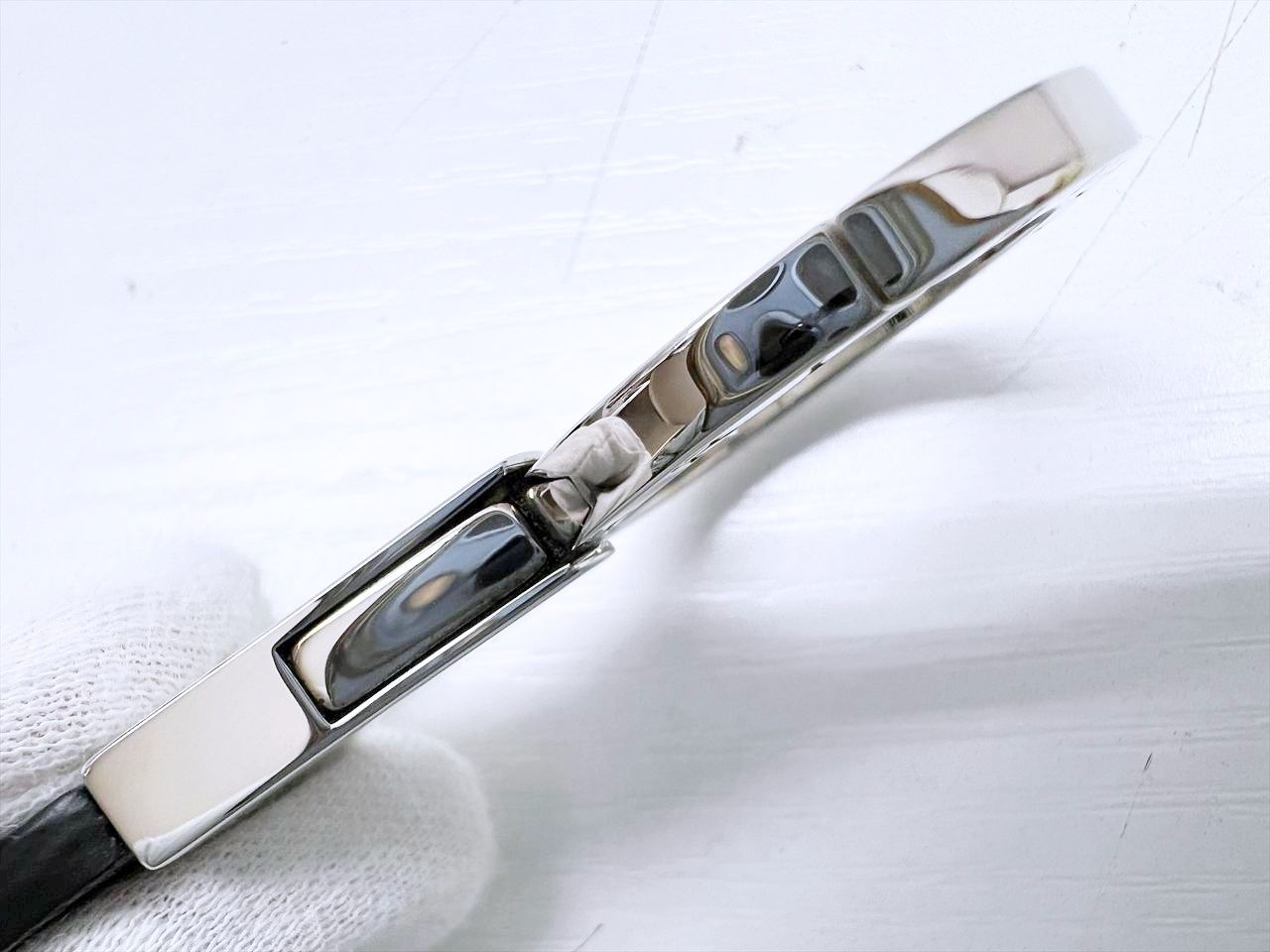 未使用保管 美品 BVLGARI ブルガリ マン キーリング 黒 シルバー