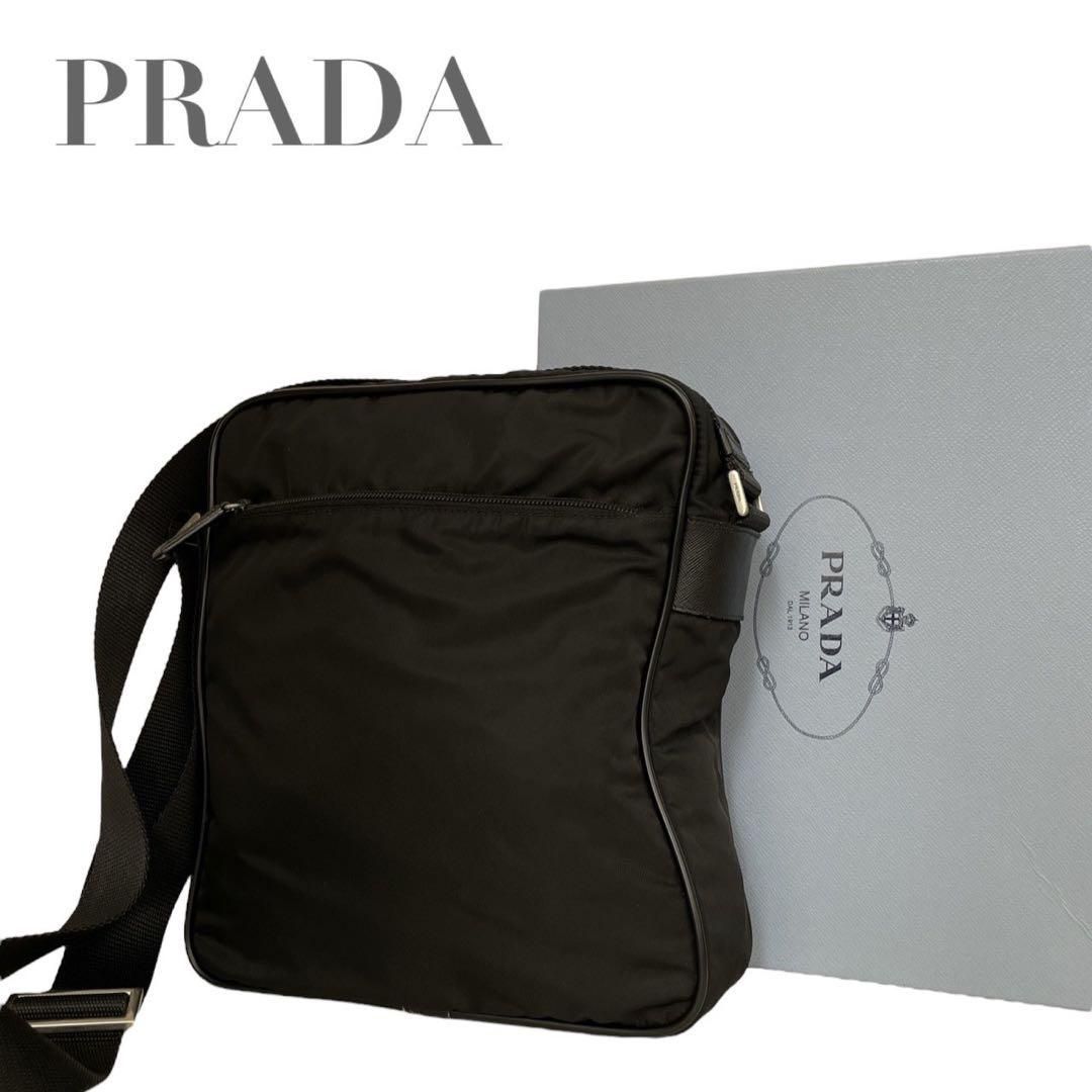 価格交渉/質問大歓迎♪】極美品 プラダ PRADA 三角ロゴ ナイロン 黒