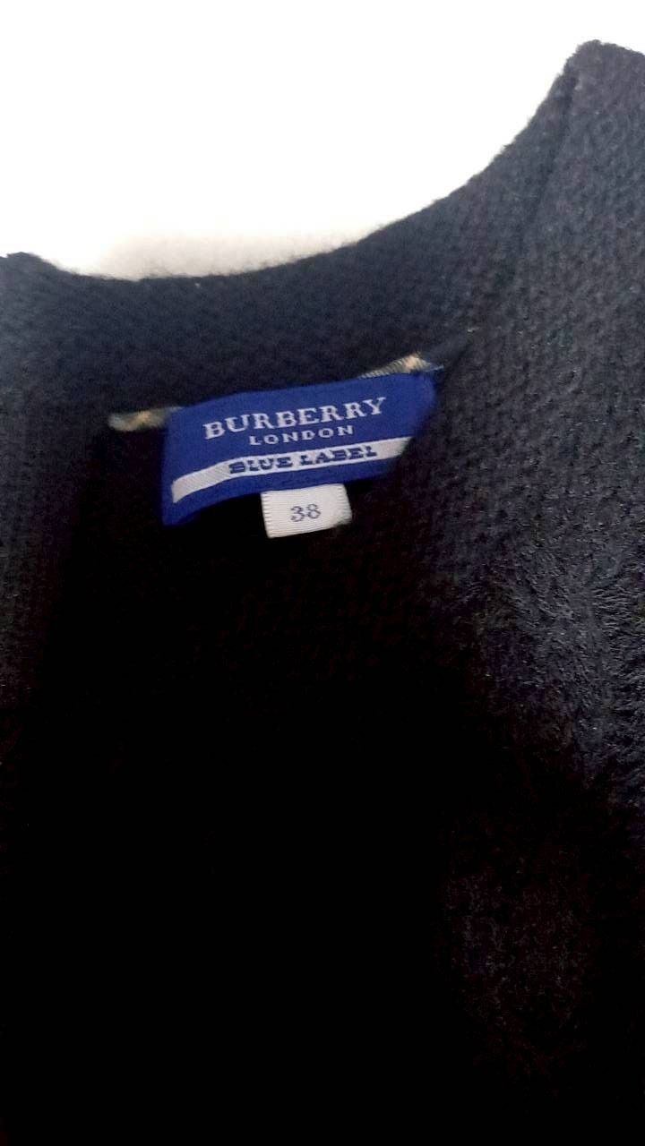 BURBERRY BLUE LABEL バーバリー ケーブルニットワンピース ブラック