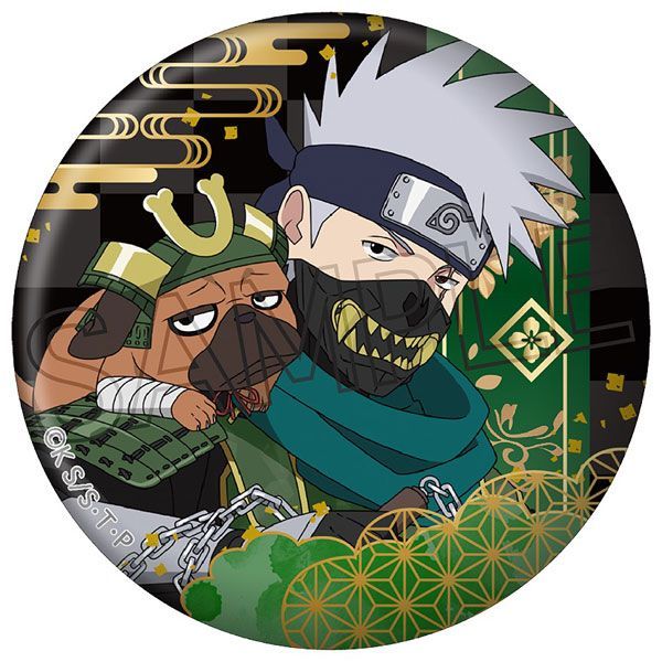 はたけ カカシ NARUTO-ナルト- 疾風伝 箔押し缶バッジ 忍武者 はたけ